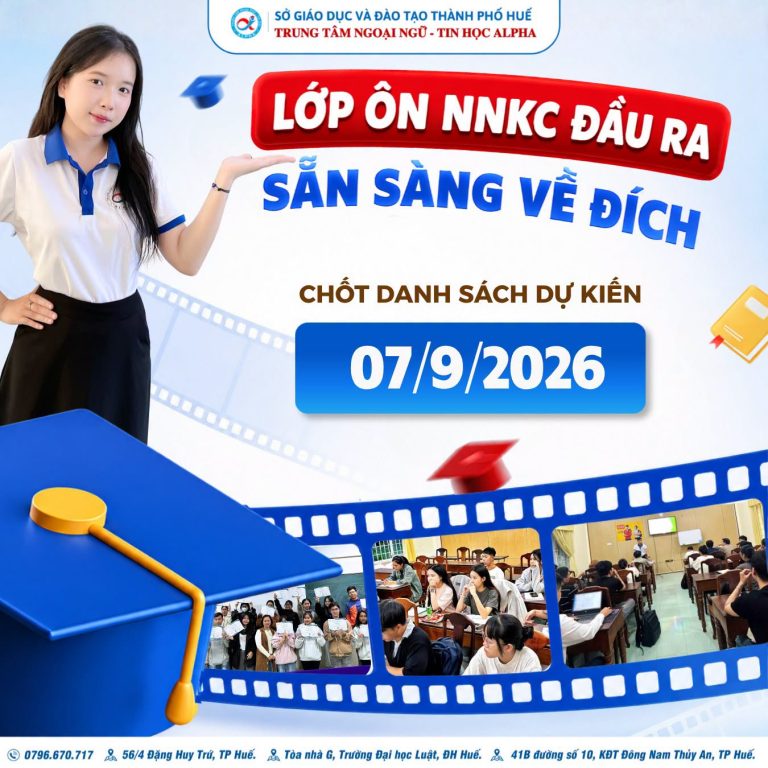 THÔNG BÁO LỚP ÔN NGOẠI NGỮ KHÔNG CHUYÊN ĐẦU RA (CẬP NHẬT MỚI 21/08/2025)